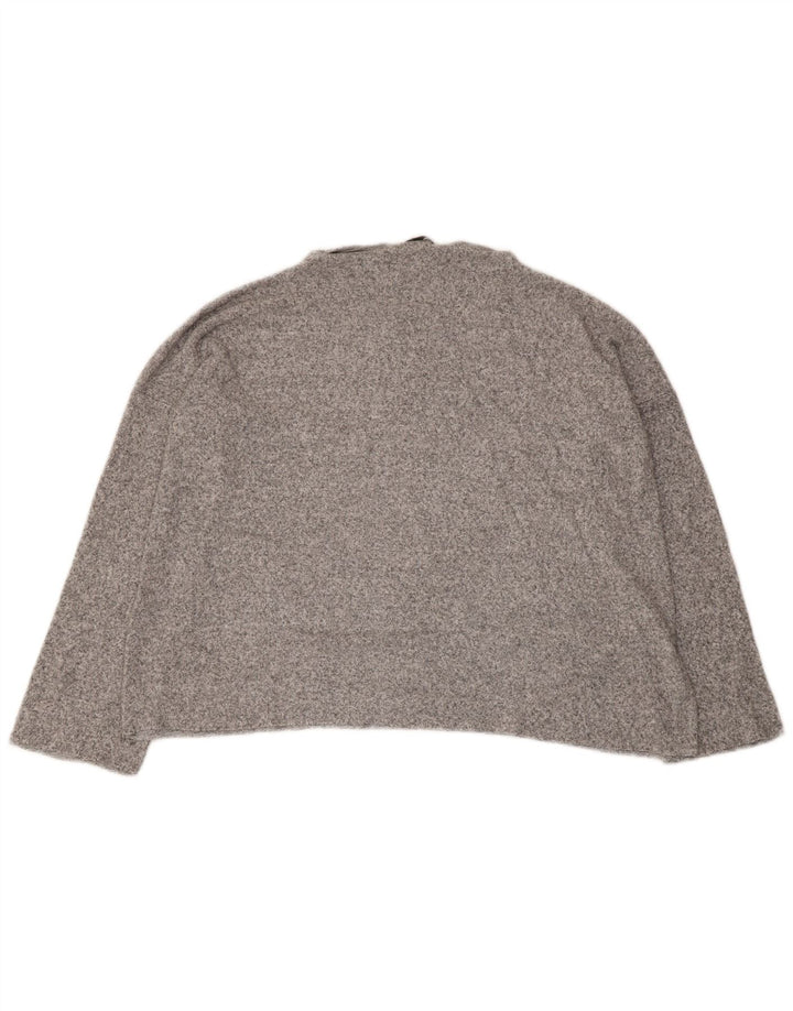 Zara Femme Top Manches Longues UK 44 Gris Moyen Moucheté