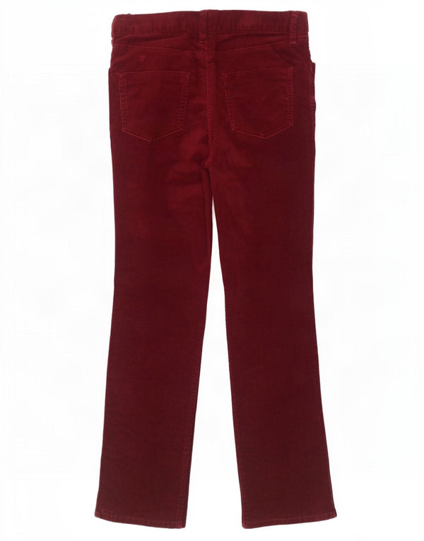 Marks & Spencer Pantalon en velours côtelé pour femme UK 10 Small W32 L30 Bordeaux