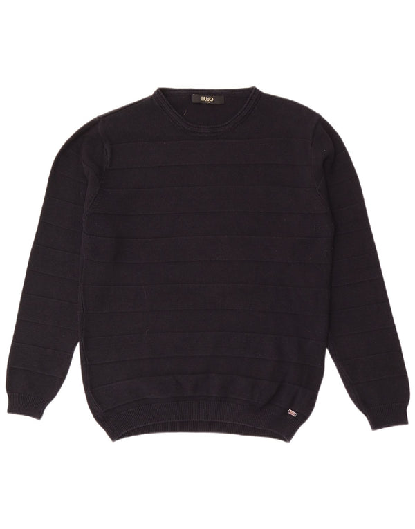 Liu Jo Pull à col rond pour homme XL Bleu marine rayé
