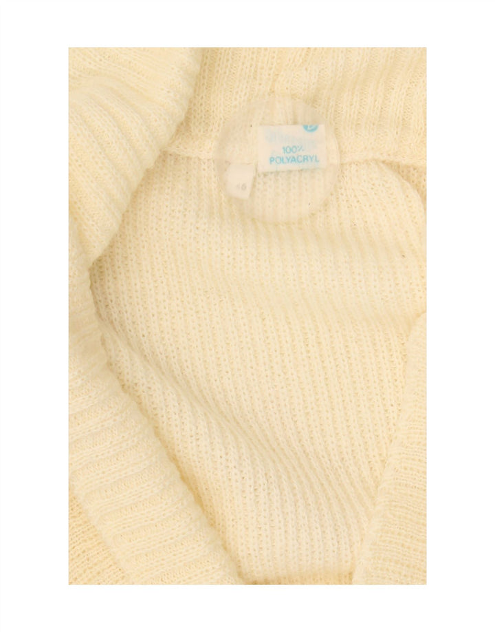 Création Cardigan surdimensionné pour femme IT 40 petit acrylique blanc cassé