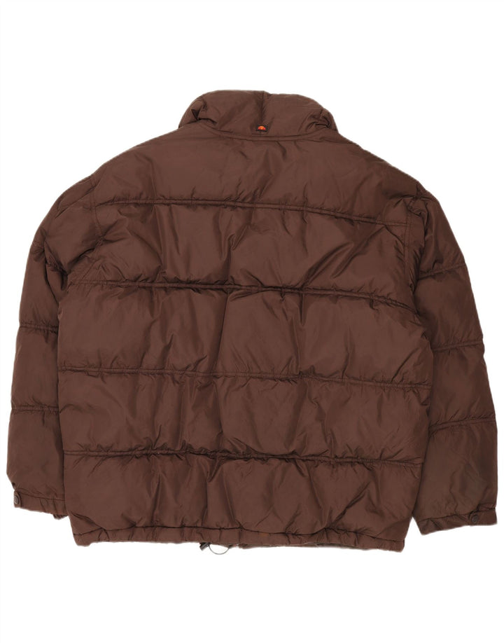 ELLESSE Veste matelassée homme UK 42 XL Marron Polyamide