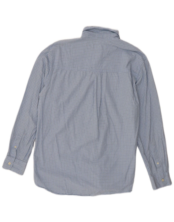 Chemise Homme Chaps Coton Vichy Bleu Moyen