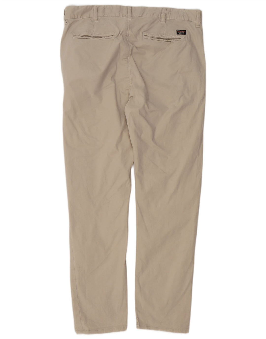 SUPERDRY Pantalon Chino Slim Homme W34 L28 Beige Coton