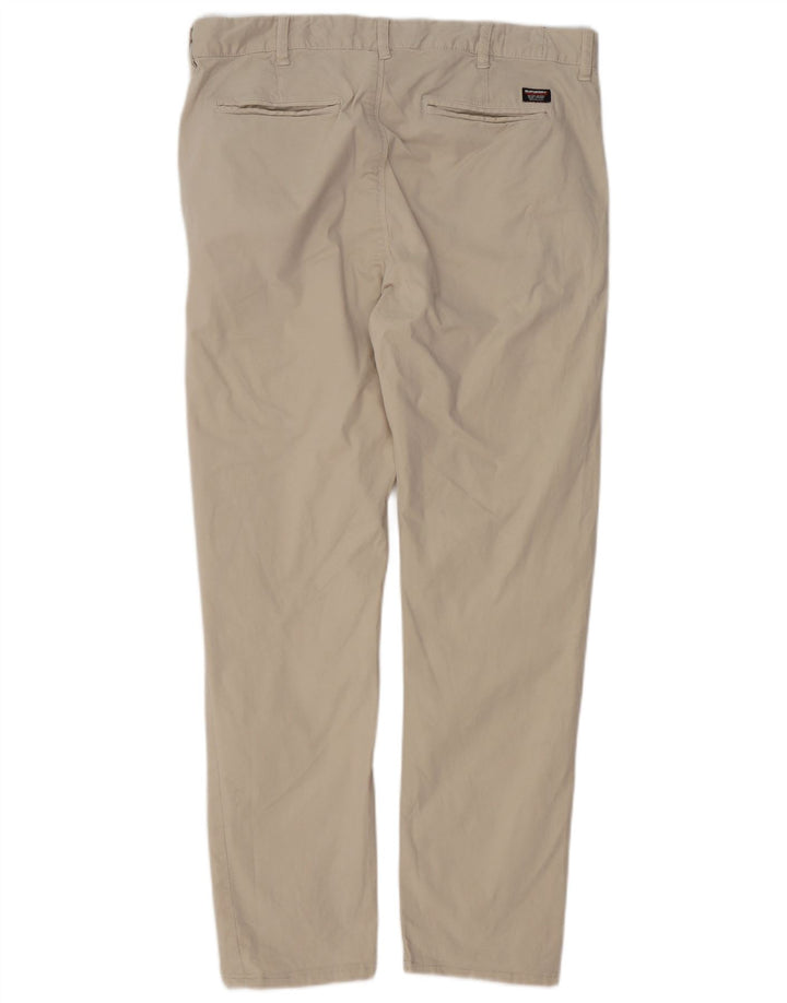 SUPERDRY Pantalon Chino Slim Homme W34 L28 Beige Coton