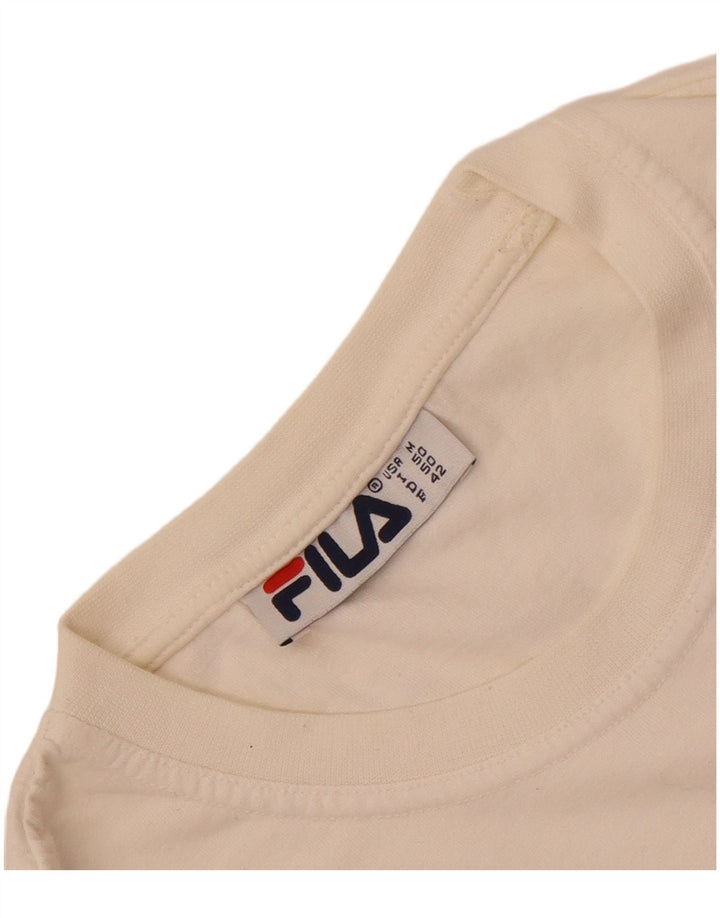 Fila T-Shirt Graphique Homme Blanc Moyen
