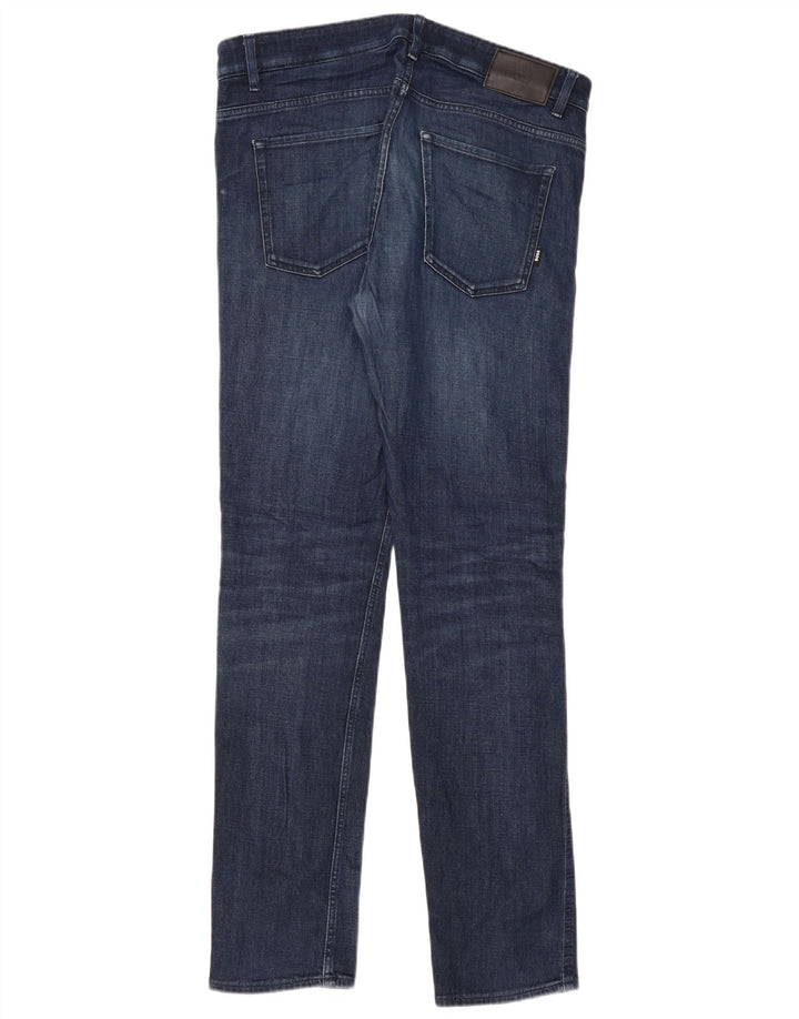 HUGO BOSS Jean Slim Delaware Homme W34 L32 Bleu Coton