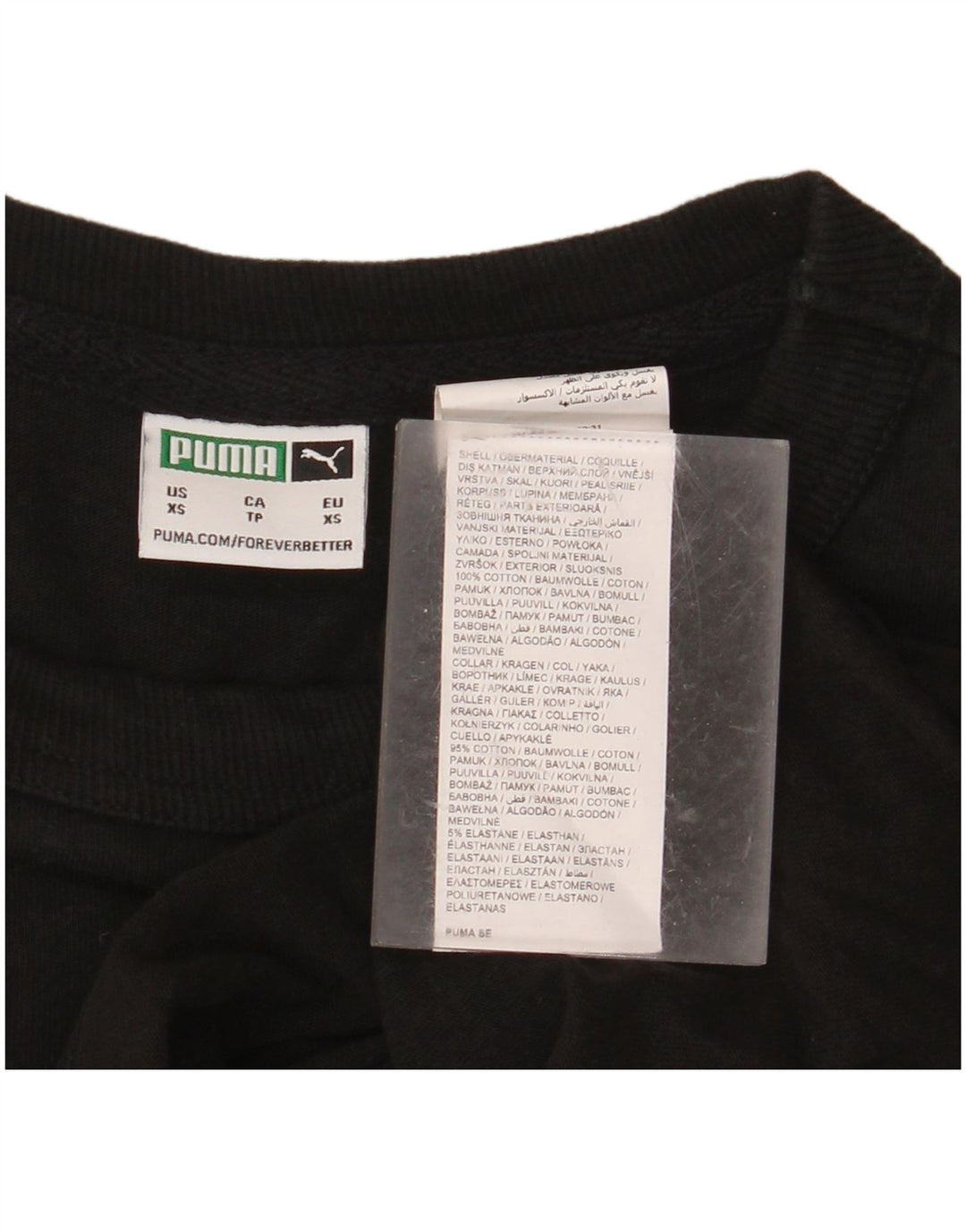 PUMA T-shirt graphique pour homme XS Noir Coton