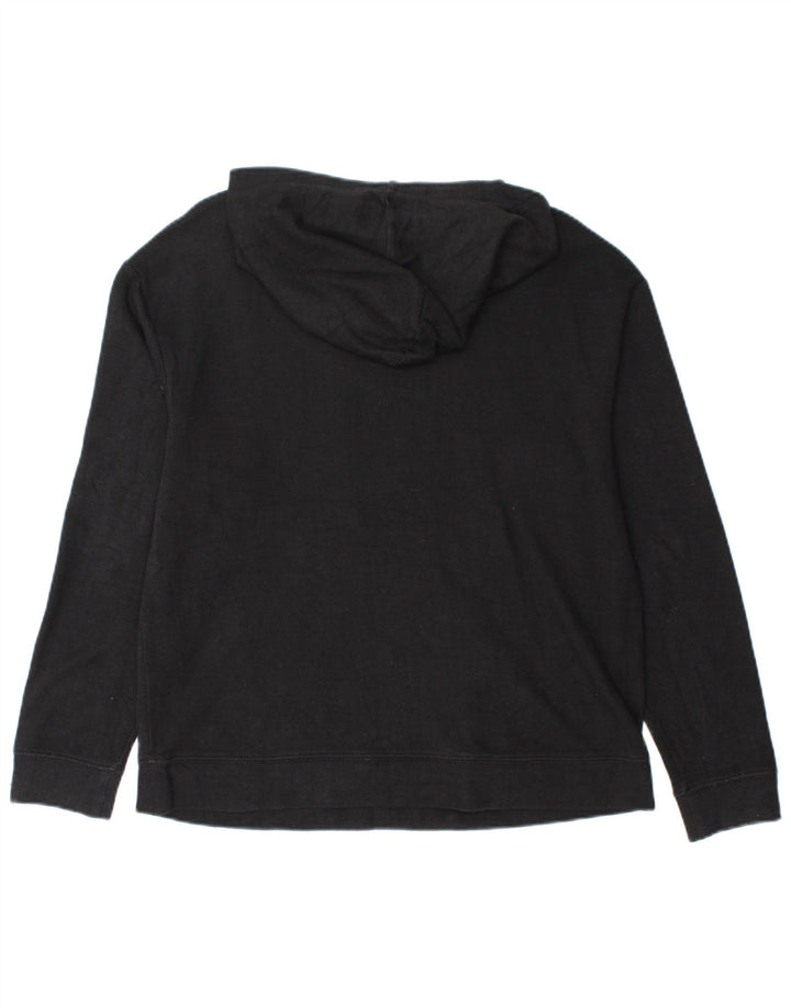 MASSIMO DUTTI Pull à capuche pour femme UK 14 Medium Black Chevron