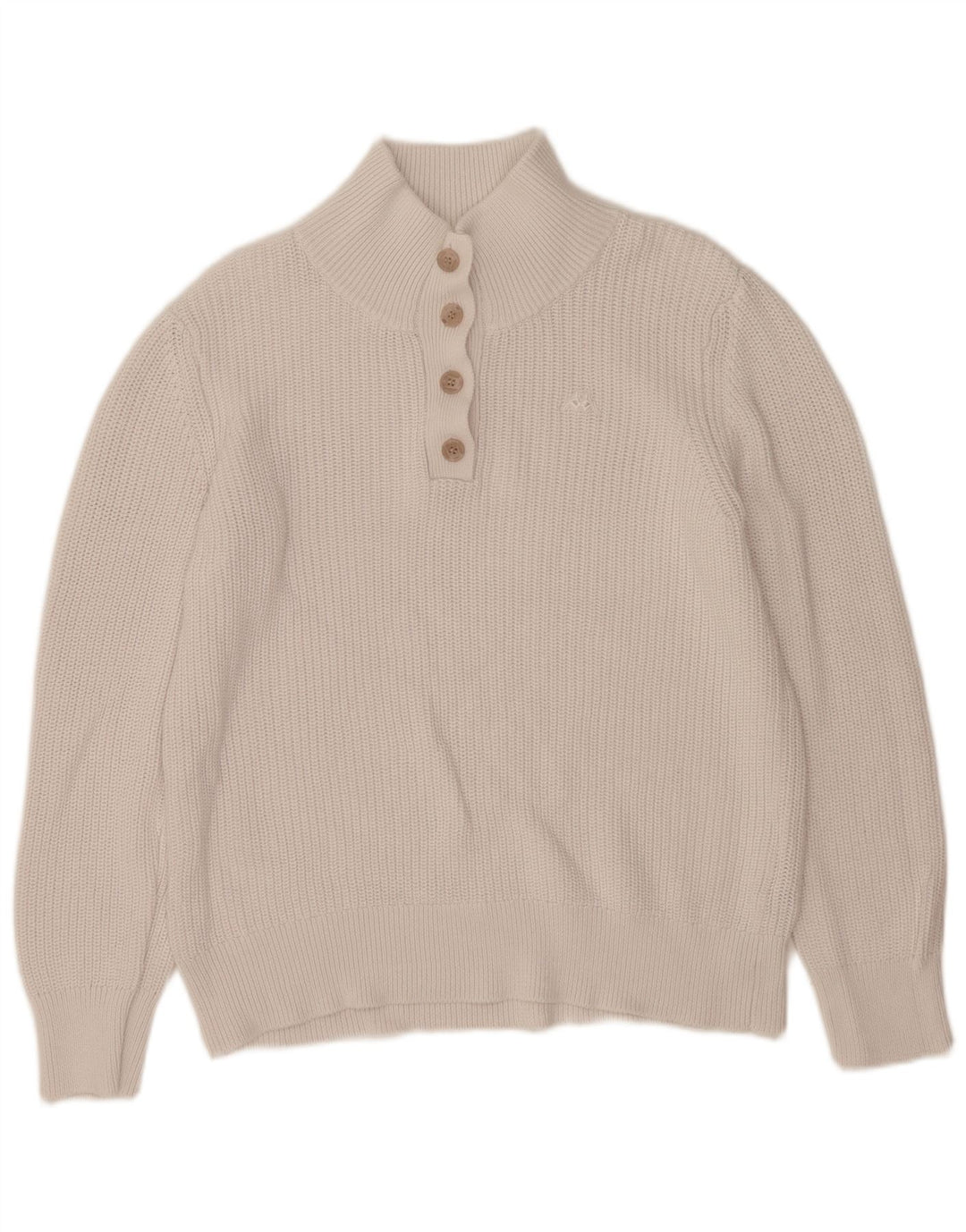 Kappa Pull à col boutonné pour femme UK 16 Grand coton blanc