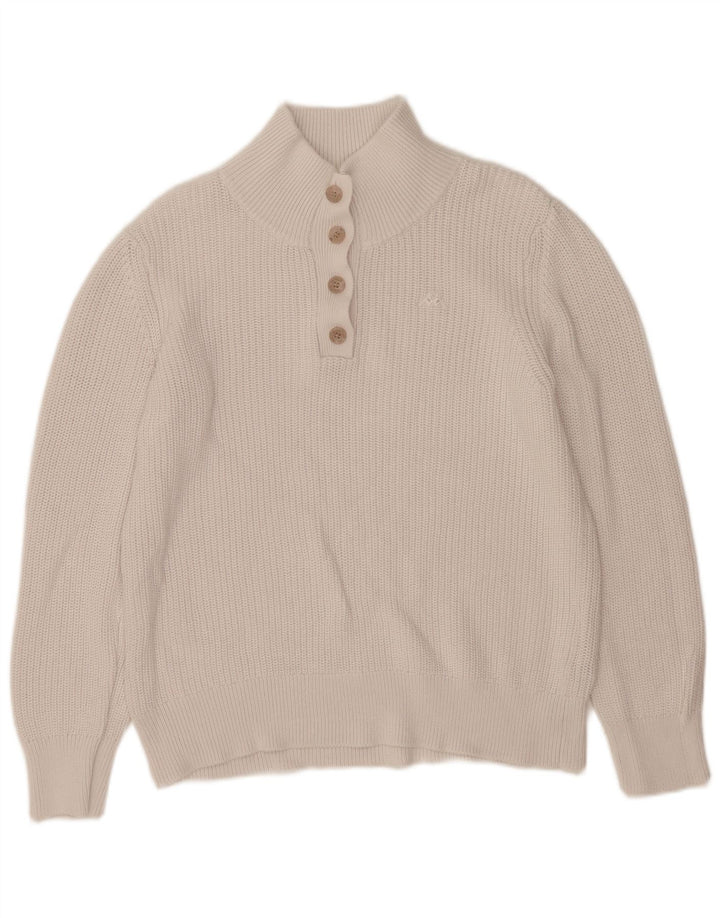 Kappa Pull à col boutonné pour femme UK 16 Grand coton blanc