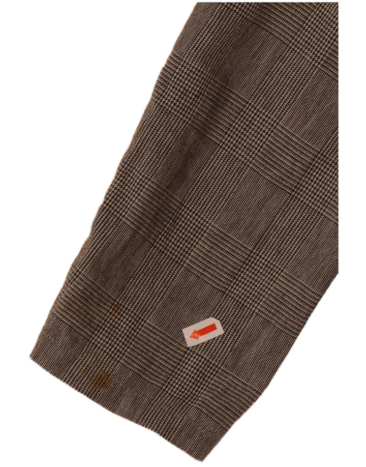 Benetton Chemisier Femme IT 46 Grand Carreau Gris Coton