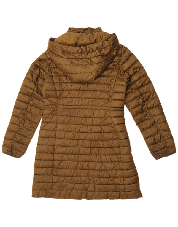 Tommy Hilfiger Manteau rembourré à capuche pour femme UK 44 Medium Kaki Polyamide