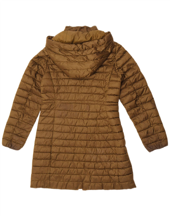Tommy Hilfiger Manteau rembourré à capuche pour femme UK 44 Medium Kaki Polyamide