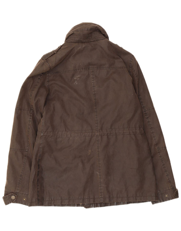 Fat Face Veste cirée à capuche militaire pour femme UK 10 Small Marron