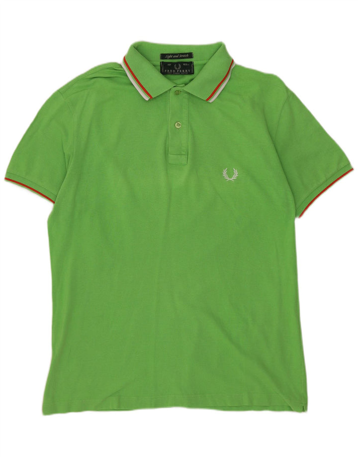 Fred Perry Polo Homme Vert Moyen Coton