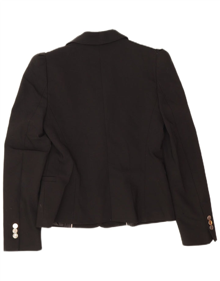 Zara Veste blazer à 1 bouton pour femme UK 12 Noir moyen
