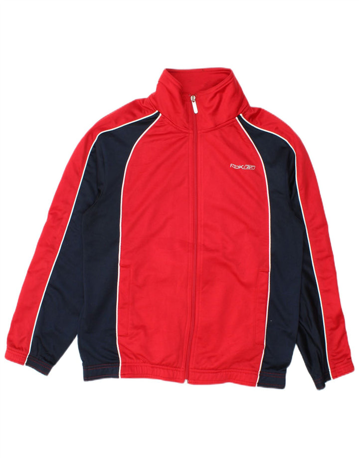 Reebok Veste de survêtement pour femme UK 44 Rouge moyen Polyester colour block