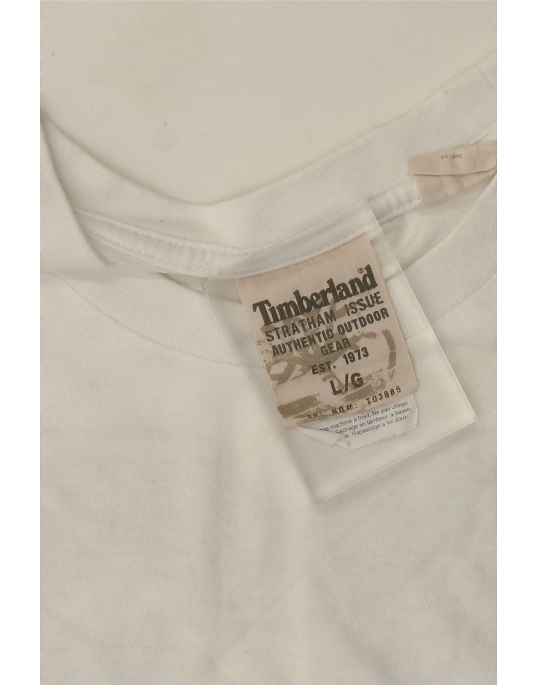 Timberland T-Shirt Graphique Homme Grand Blanc Coton