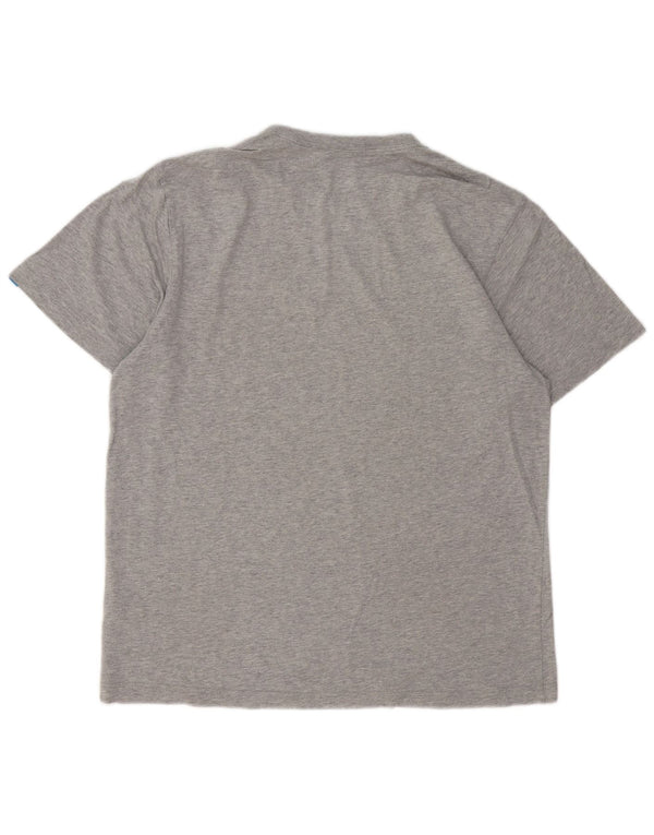 Adidas T-shirt graphique pour hommes, grand, gris, coton