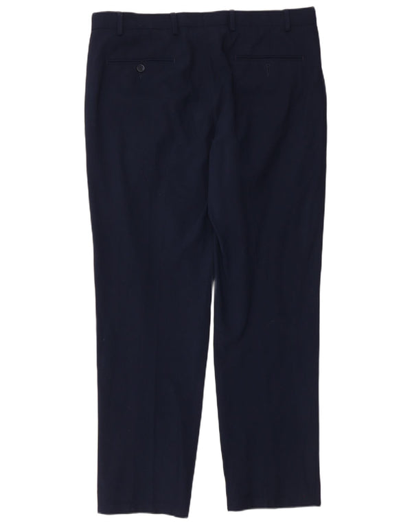 Marks & Spencer Pantalon décontracté coupe classique pour homme W36 L31 en laine bleu marine