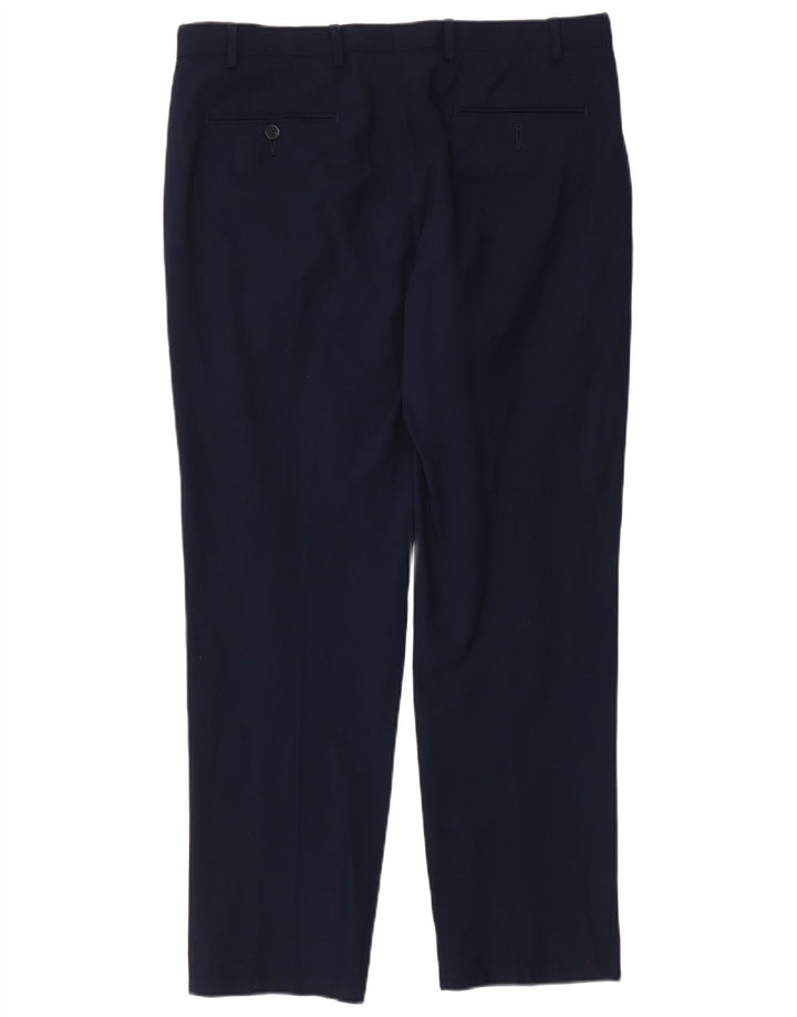 Marks & Spencer Pantalon décontracté coupe classique pour homme W36 L31 en laine bleu marine