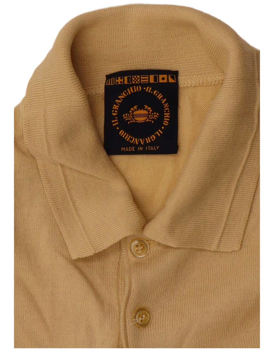 Il Granchio Pull Col Polo Homme Large Beige