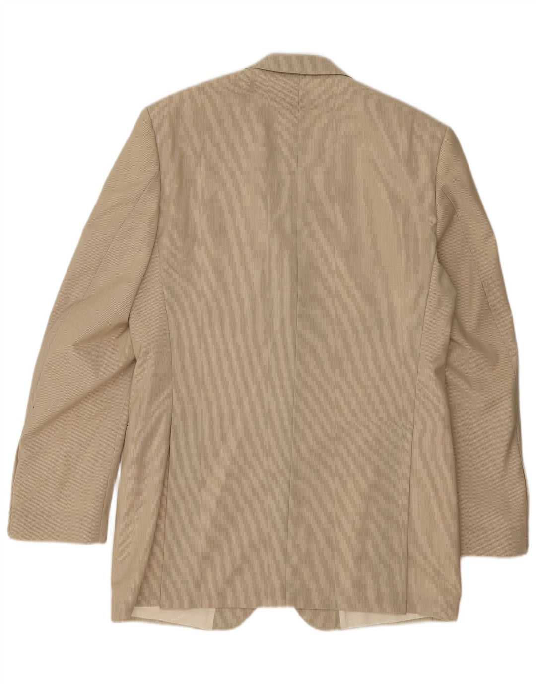 Joop Veste Blazer 2 Boutons Homme IT 48 Laine Vierge à Fines Rayures Beige Moyen