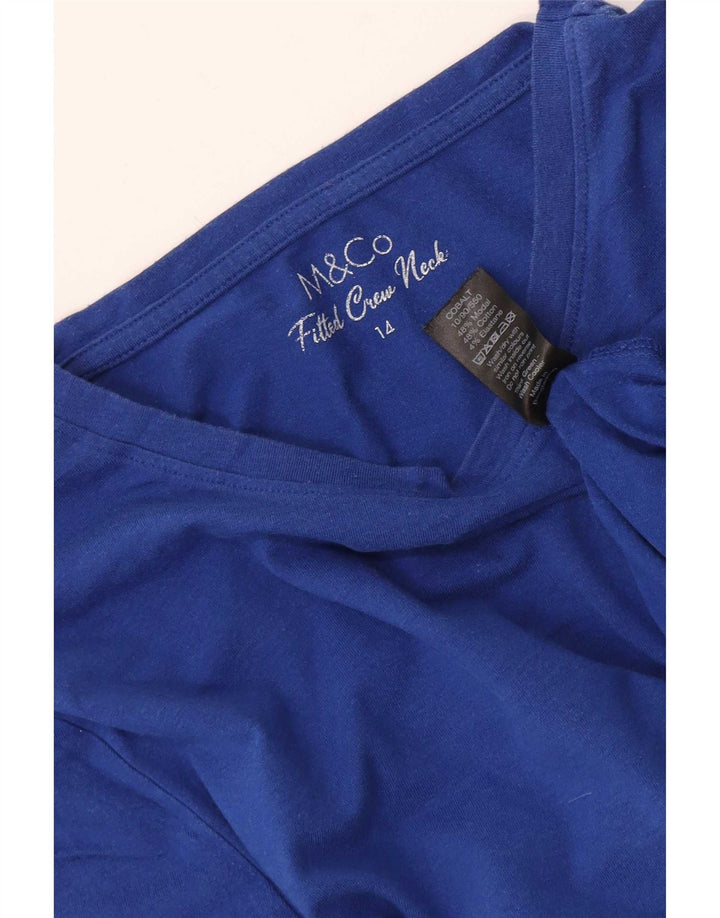 M&Co Femme Top Manches Longues UK 44 Bleu Moyen Modal
