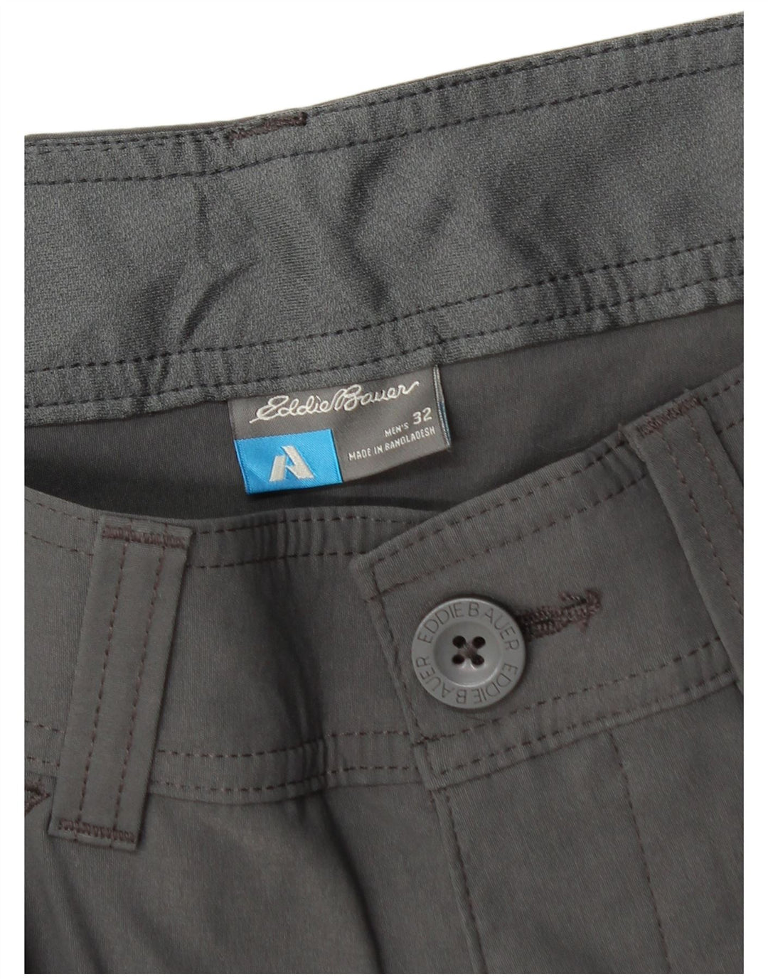 EDDIE BAUER Short Cargo Homme W32 Nylon Gris Moyen