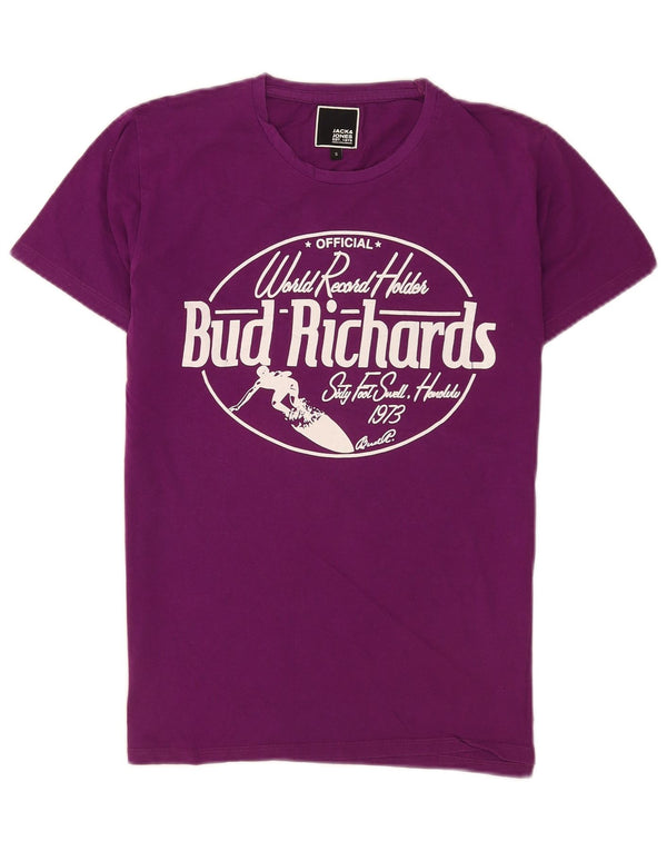 Jack & Jones T-Shirt Graphique Homme Petit Violet Coton