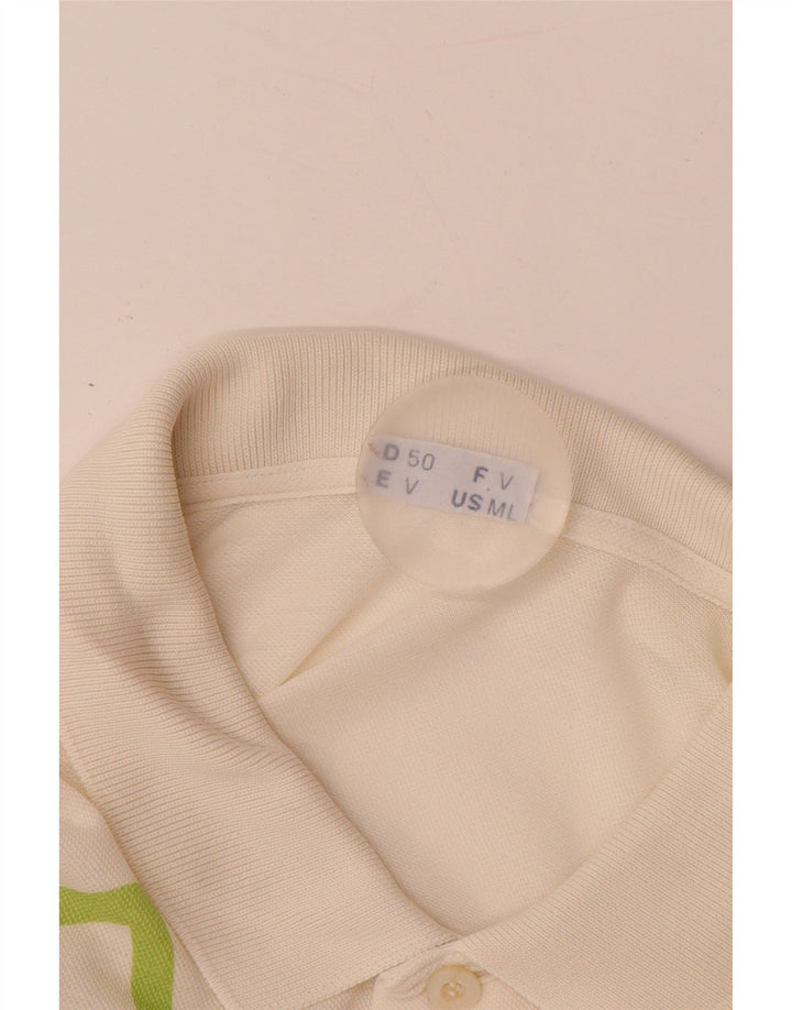 SERGIO TACCHINI Polo Homme EU 50 Coton Géométrique Blanc Cassé Moyen