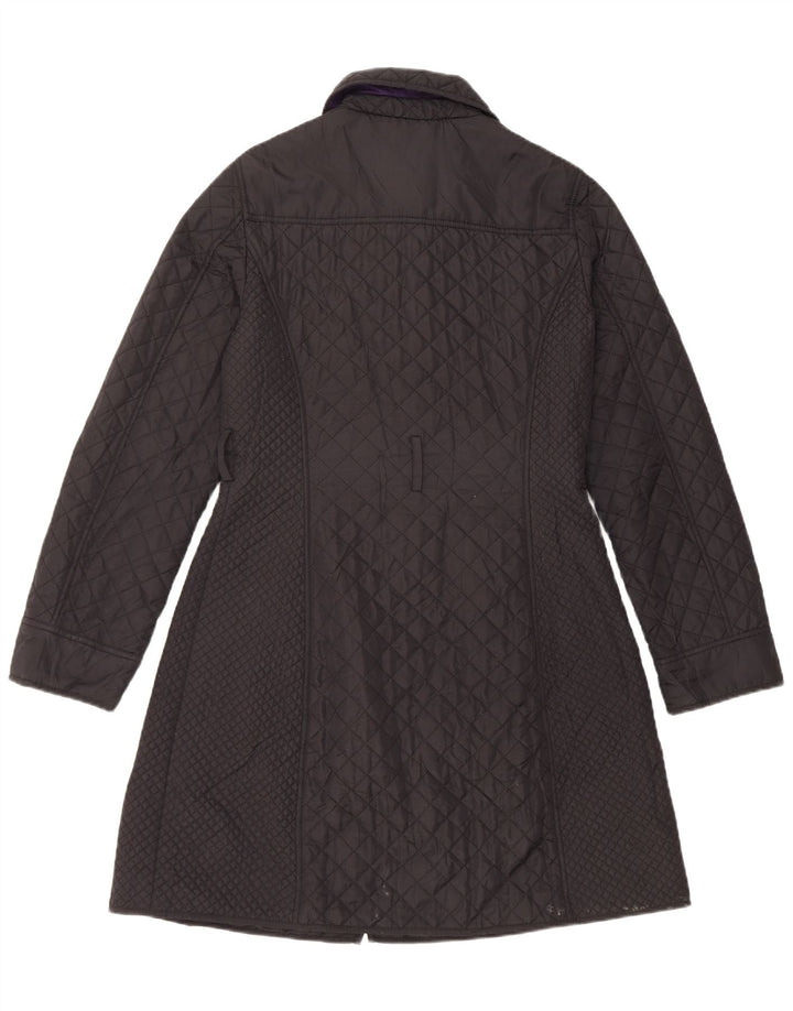 Hobbs Manteau coupe-vent matelassé pour femme UK 10 Petit nylon noir
