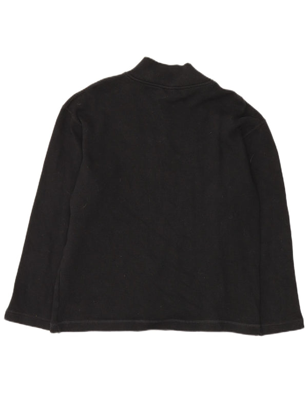 CALVIN KLEIN JEANS Sweat-shirt à col zippé pour femme UK 18 XL Coton noir