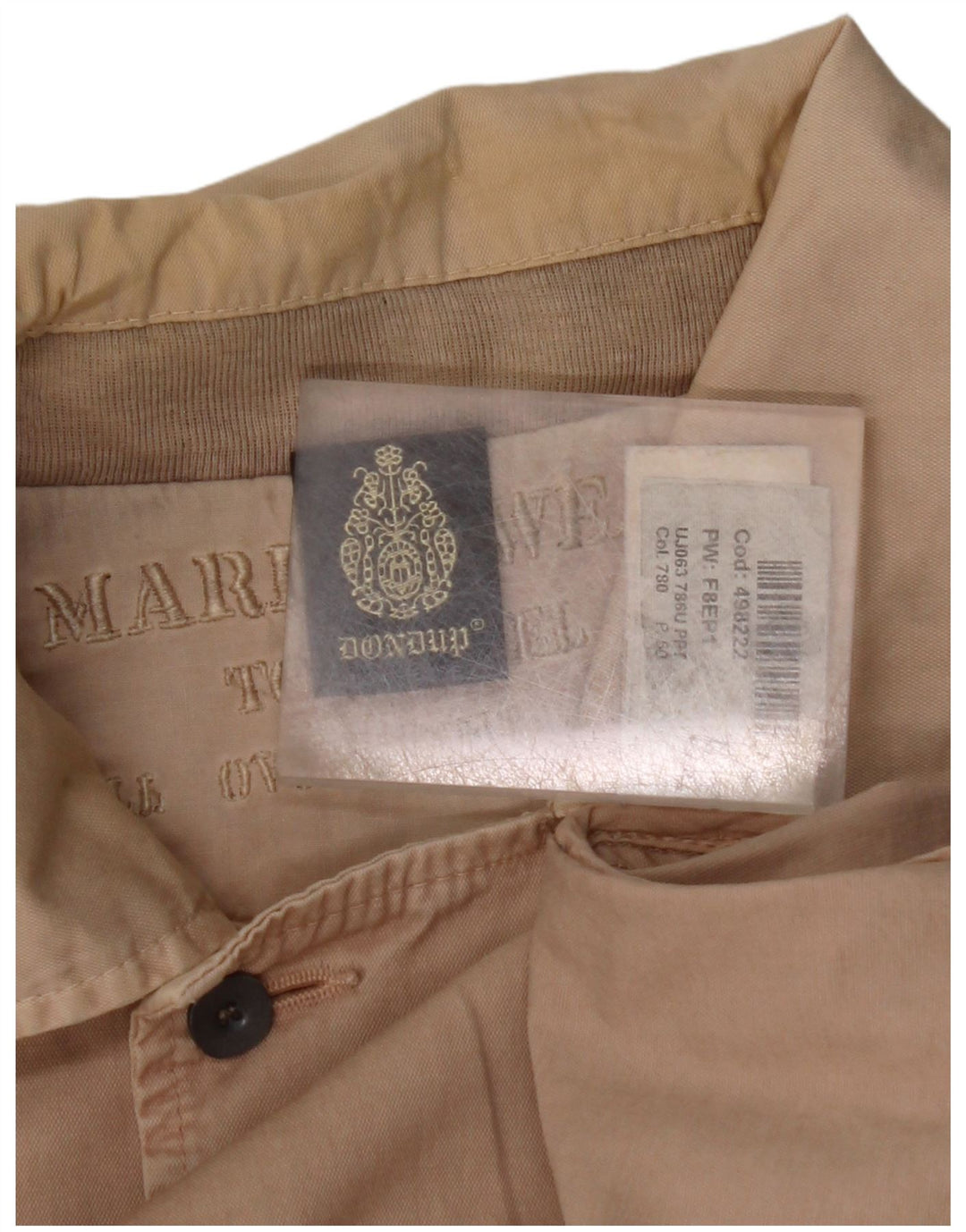 DONDUP Blouson Bomber Femme IT 52 2XL Beige Coton