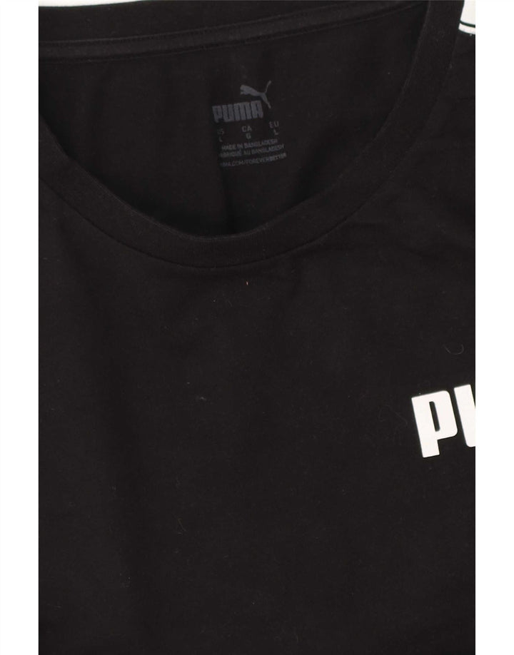 Puma T-shirt graphique pour hommes, grand, noir, colour block