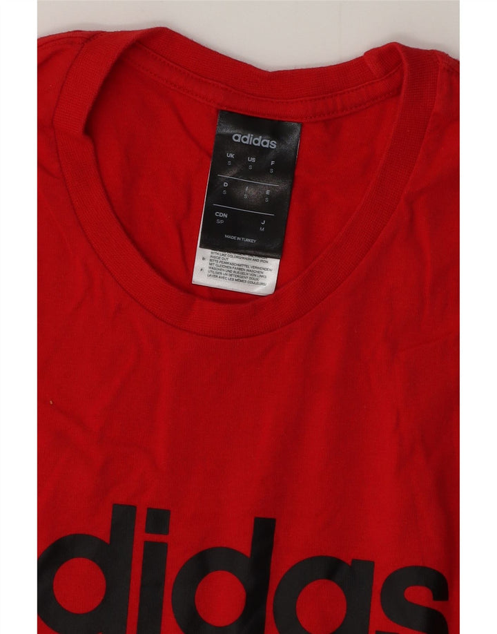 ADIDAS T-Shirt Graphique Homme Petit Rouge Coton