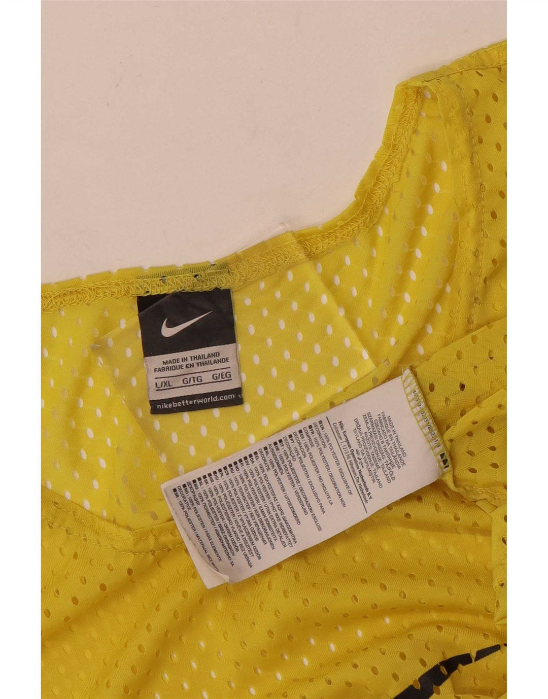 Nike Mens Graphic Débardeur Large Jaune Polyester