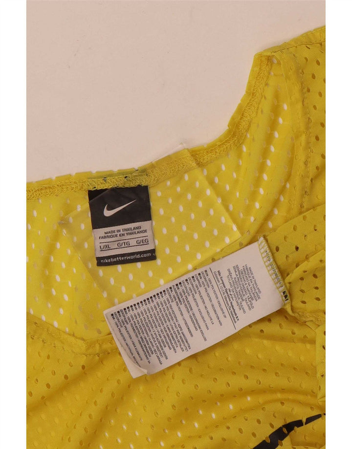 Nike Mens Graphic Débardeur Large Jaune Polyester