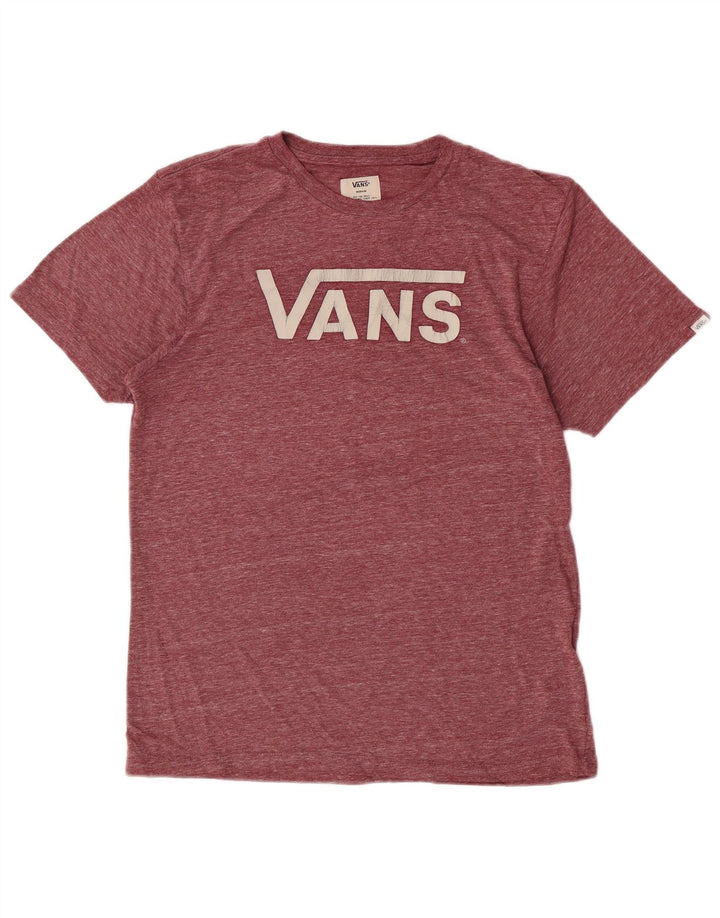 Vans T-shirt graphique pour homme en polyester moucheté bordeaux moyen