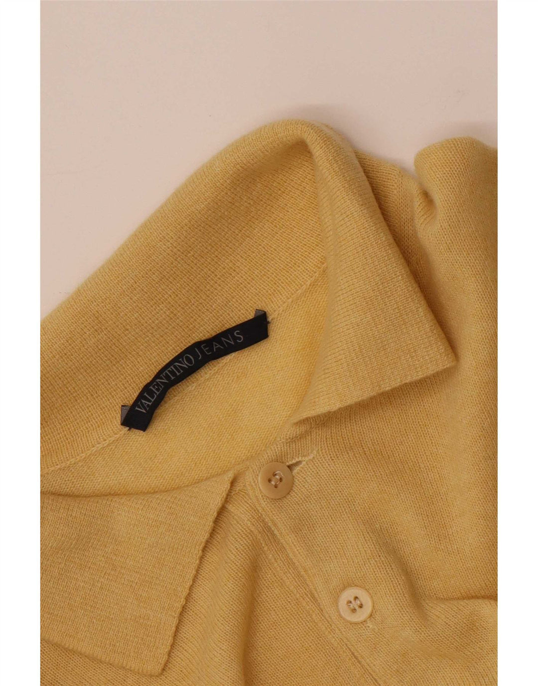 Valentino Pull Col Polo Homme Jaune Moyen