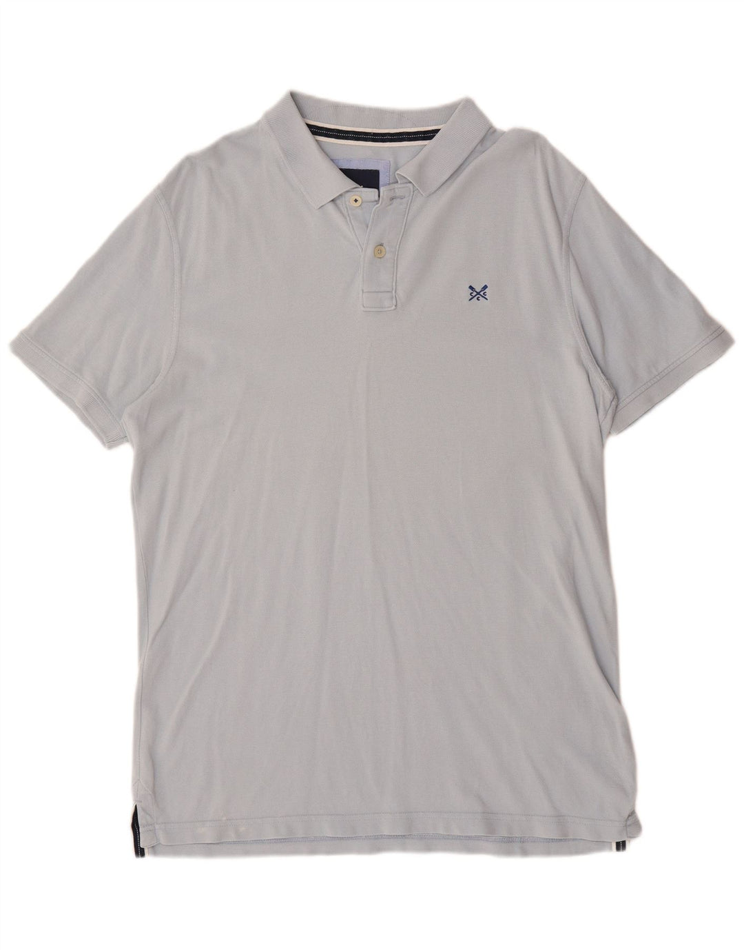 CREW CLOTHING Mens Polo Shirt Large Blue Cotton