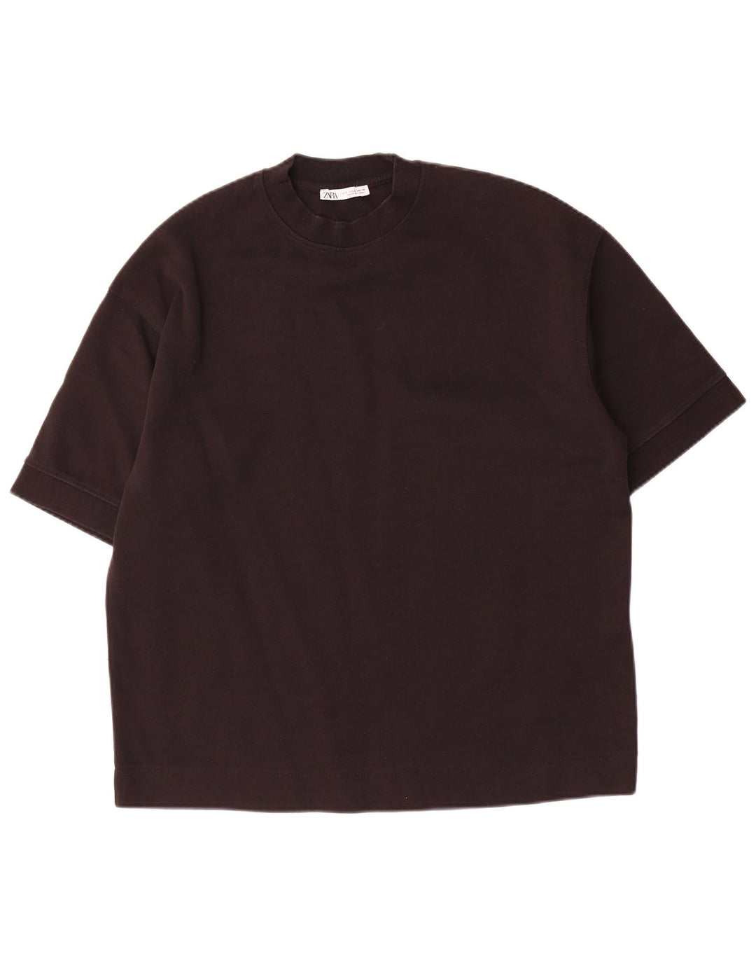 Zara T-Shirt Homme Haut Petit Coton Noir