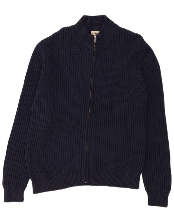 L.L.Bean Cardigan Homme Pull Large Bleu Marine Coton