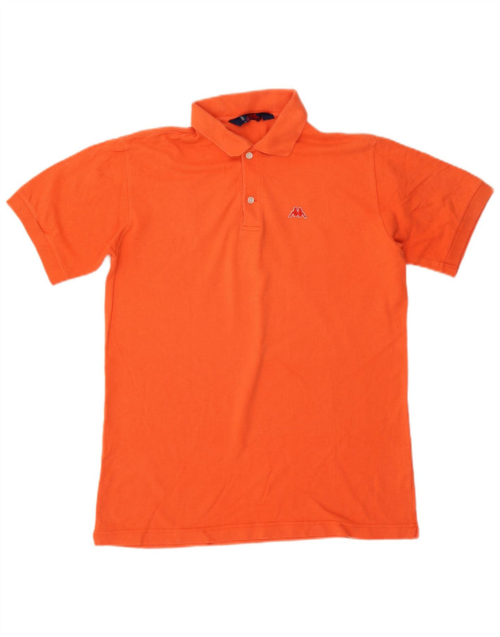 KAPPA Polo Homme Orange Moyen Coton
