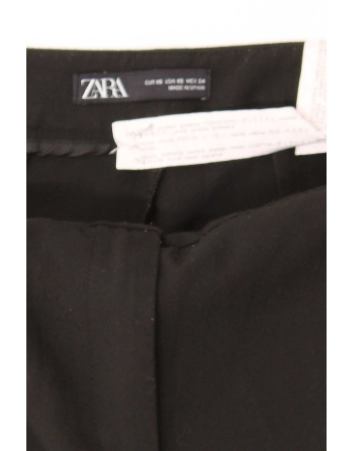 Zara Pantalon décontracté slim pour femme XS 24 L23 Noir Polyester