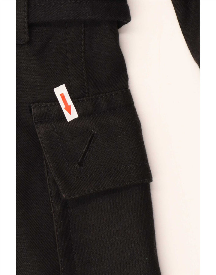 Zara Womens Pardessus UK 12 Moyen Noir Coton