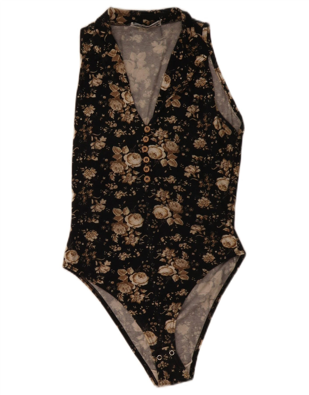 ONYX Body sans manches pour femme UK 8 Petit Noir Floral