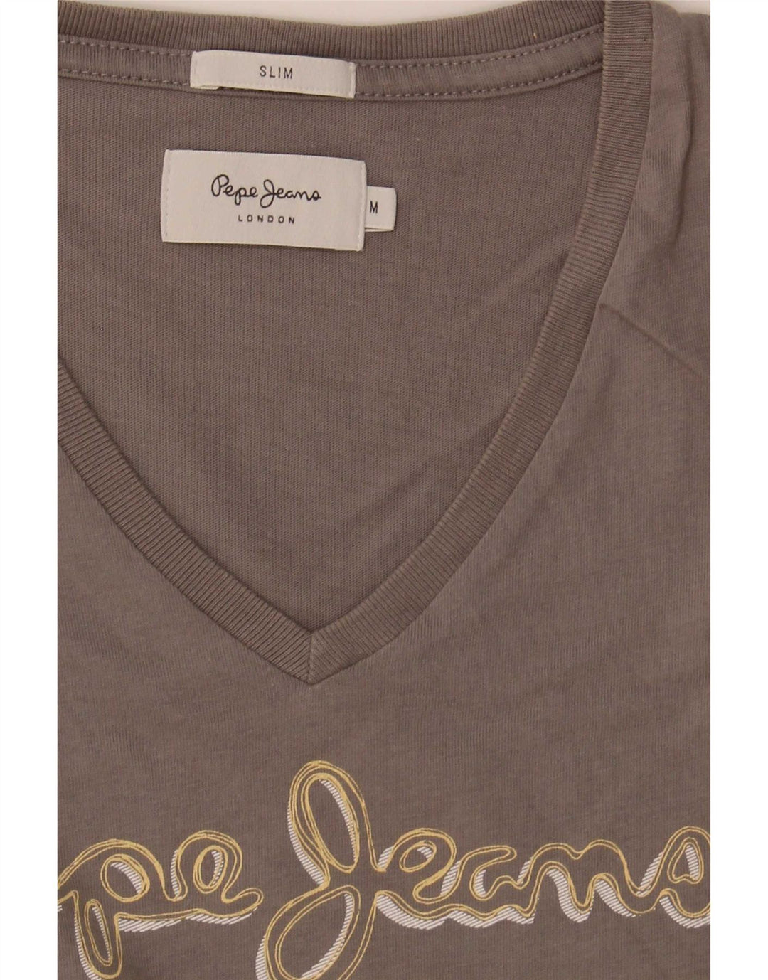 PEPE Jeans Tee-Shirt Slim Graphic Homme Gris Moyen