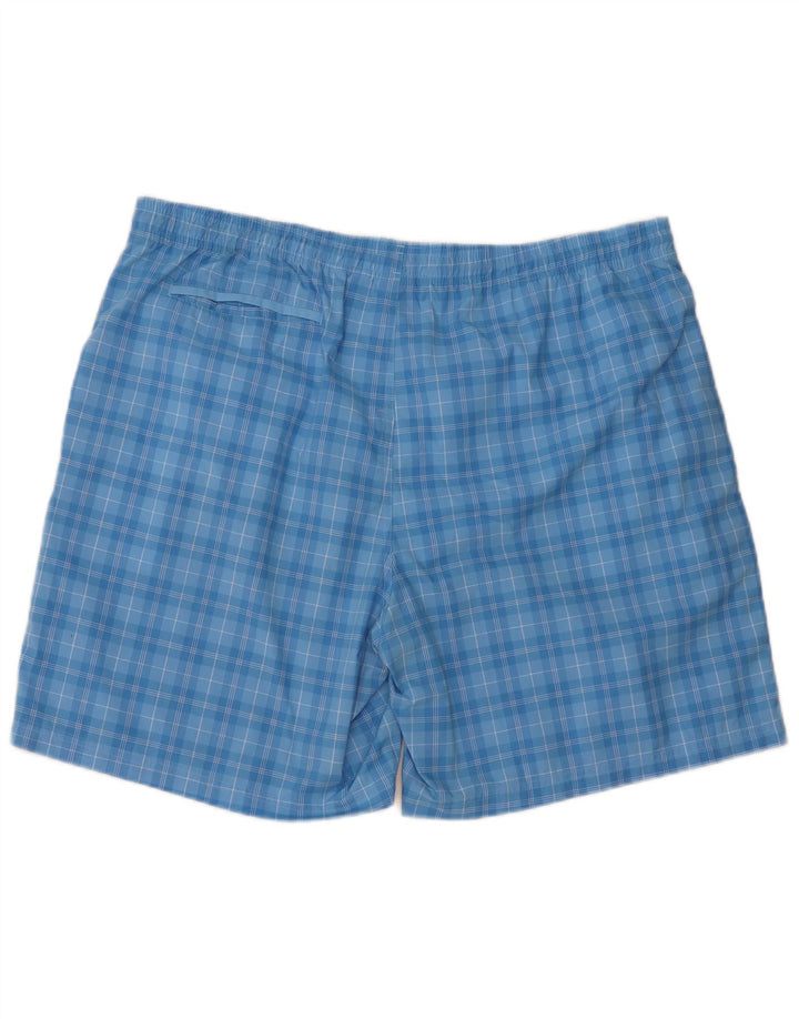Adidas Short de bain pour homme 2XL Bleu à carreaux Polyester