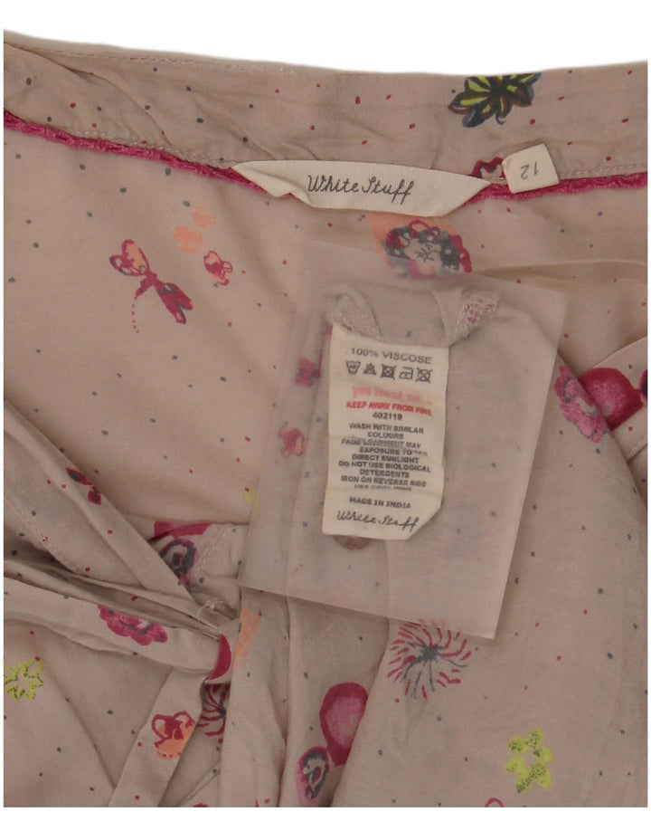Chemisier White Stuff Femme UK 12 Viscose Florale Beige Moyen